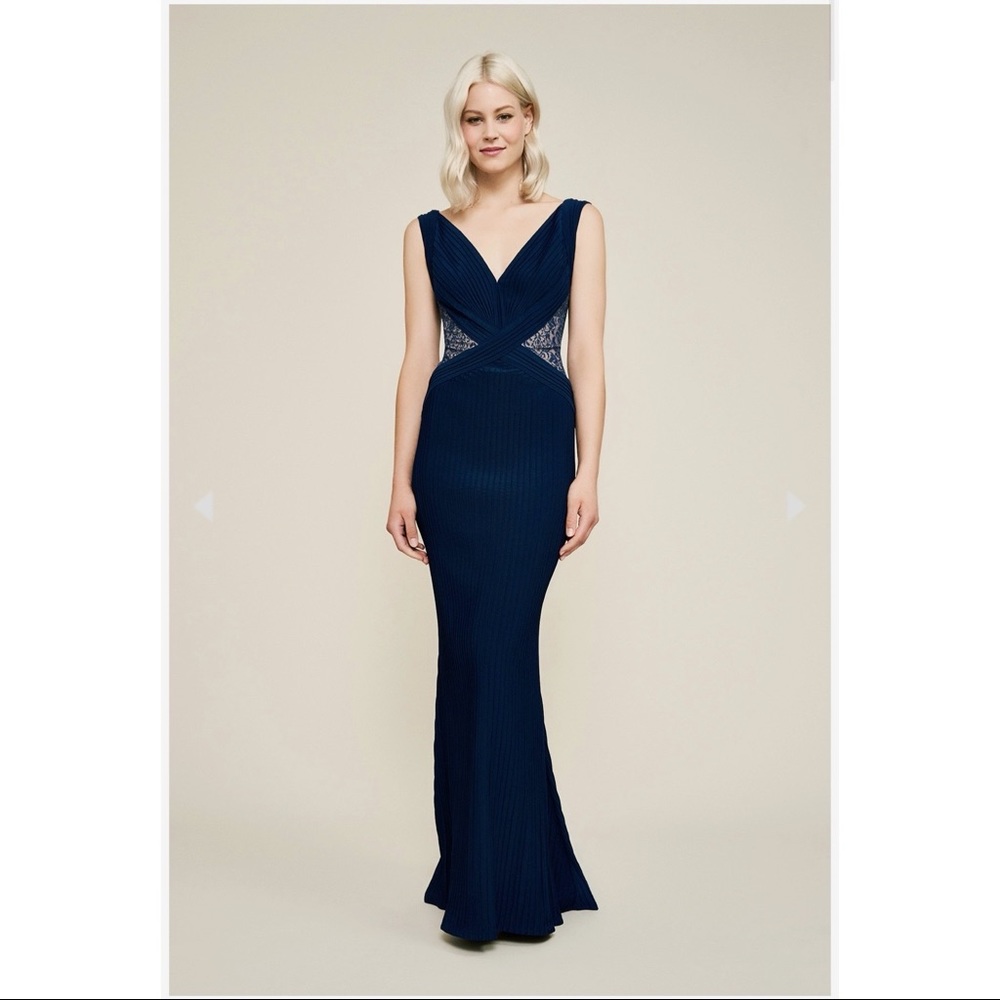 NWT TADASHI SHOJI Felone Open Designer Maxi Dress Size M